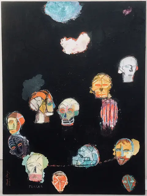 Black Stage, Oil on canvas, 2018