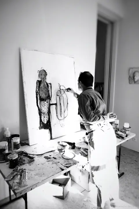 Portrait of Guy Ferrer, painter and sculptor