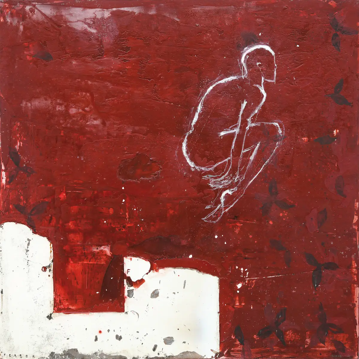 Free, Mixed media on canvas with collage, 2008